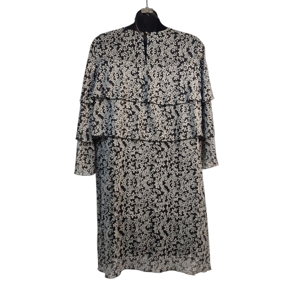 Who what wear Women's Black White Floral Print Dress Sz M - Picture 2 of 10